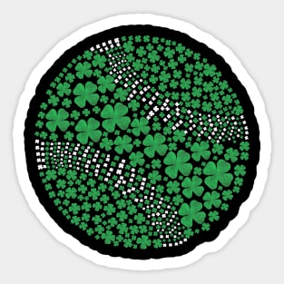 Shamrock Baseball Lovers Happy St Patricks Day Men Women Kids Sticker